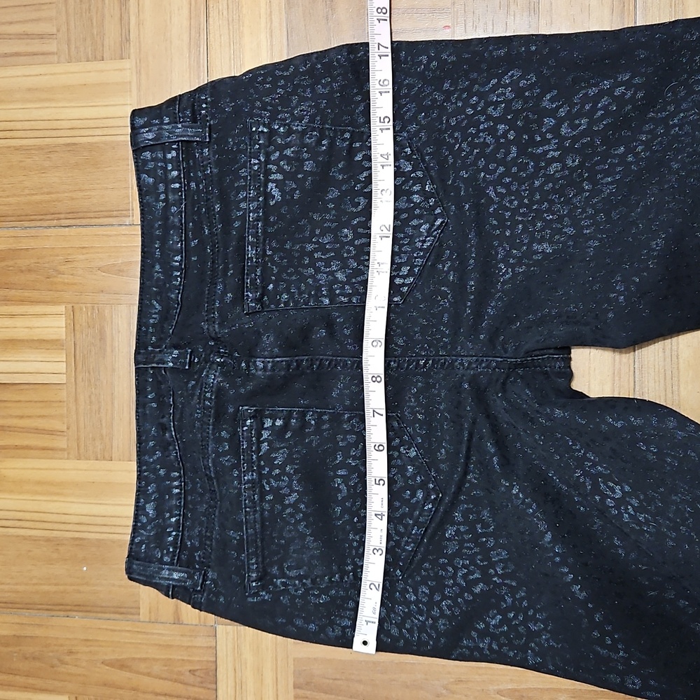 NINE WEST black leopard print jeans - Picture 12 of 13